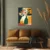 Canvas Slika na platnu Zelena vaza sa cvećem 45x60cm, Sa ramom, Crni