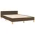 Vidaxl Posteljni okvir brez vzmetnice temno rjava 120x190 cm blago