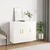 Vidaxl Komoda bela 90x34x80 cm konstruiran les