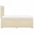 Vidaxl Box spring postelja z vzmetnico krem 120x200 cm blago