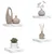 Polica na zidu Zidne 4 pcs Bijeli mramor 23 x 23,5 x 4 cm