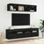 TV zidni ormari Zidne 2 pcs Crni hrast 80 x 30 x 40 cm