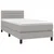 Vidaxl Box spring postelja z vzmetnico LED sv. siva 100x200 cm blago