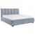 MID.YOU OBLAZINJENA POSTELJA 180 cm x 200 cm , les, tekstil, leseni material modra