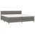 Vidaxl Box spring postelja z vzmetnico LED temno siva 200x200 cm blago