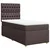 Vidaxl Box spring postelja z vzmetnico temno rjava 80x200 cm blago