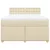 Vidaxl Box spring postelja z vzmetnico krem 160x200 cm blago