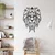 WallXpert metalni zidni ukras 5155, geometrijska glava lava, 42 x 60 cm, crni