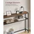 Songmics Konsolna miza 20x80x80 cm rjava