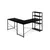 BOLZZ Ugaoni radni sto sa policama – Black LOFT ModernHome