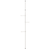 [en.casa] Teleskopski obešalni drog za oblačila, višina med 110 - 305 cm, nastavljive palice za obešanje, v beli barvi, prašno barvan, kovina+plastika
