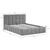 Livetastic OBLAZINJENA POSTELJA 140 cm x 200 cm , les, kovina, tekstil siva