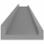 vidaXL Stenske police 4 kosi sive 100x9x3 cm