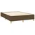Vidaxl Box spring postelja z vzmetnico LED temno rjava 140x200cm blago