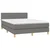 Vidaxl Box spring postelja z vzmetnico LED temno siva 140x200 cm blago