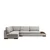 Atelier del Sofa Ugaona garnitura Tulip 97x80x193cm Svetlosiva