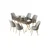 Hanah Home Set Trpezarijski sto i 6 stolica Lai, Sivi
