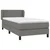 Vidaxl Box spring postelja z vzmetnico temno siva 90x200 cm blago