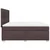 Vidaxl Box spring postelja z vzmetnico temno rjava 180x200 cm blago