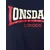 LONSDALE Majica mornarska/rdeča/bela
