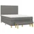 Vidaxl Box spring posteljni z vzmetnico temno siv 140x190 cm blago