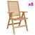 Vidaxl Stol 8 szt. Rjava 64.5 x 52 x 108 cm Trden tikov les
