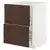 METOD / MAXIMERA Pod.element sudop. i 2front/2fioke, bela/Sinarp smeđa, 60x60 cm