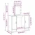 Vidaxl Toaletna mizica z vrati Rjava 102 x 33 x 135 cm Konstruiran les