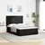Otomanski krevet s madracima&LED crni 140x190 cm baršunasti