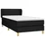 Vidaxl Box spring postelja z vzmetnico črn 90x190 cm blago