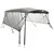 Tenda bimini s 4 luka i mrežastim zidovima 243x(185-198)x137 cm