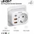 shumee Polnilna vtičnica Lencent 4-v-1, 2x USB-A, 1x USB-C Pd, vtič EU/PL