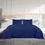 Set posteljine za poplun modri 200x220 cm lagana mikrovlakna