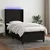 Vidaxl Box spring postelja z vzmetnico LED črna 80x200 cm blago