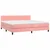 Vidaxl Box spring postelja z vzmetnico roza 200x200 cm žamet