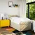 VIDAXL Box spring postelja z vzmetnico krem 90x190 cm blago