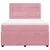 Vidaxl Box spring postelja z vzmetnico roza 140x190 cm žamet