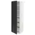 METOD / MAXIMERA Visoki element s fiokama, bela/Nickebo boja antracita, mat, 60x60x200 cm