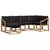 Set vanjskih sofa s jastukom 6 pcs Bijela i crna