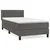 vidaXL Box spring postelja z vzmetnico temno siva 100x200 cm žamet