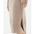 Pletena bež haljina Barbour Chesil Knitted Dress - XL
