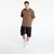 Majice A BATHING APE College Monogram Logo Relaxed Fit Tee UNISEX Brown S