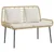vidaXL Set vrtn furniture z blazino 4 pcs Rjava Črna Krem