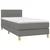 Vidaxl Box spring postelja z vzmetnico LED temno siva 90x200 cm blago