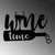 Wallity Zidna dekoracija Wine Time, 54 x 37 cm, Crna