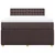 Vidaxl Box spring postelja z vzmetnico temno rjava 160x200 cm blago