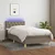 Vidaxl Box spring postelja z vzmetnico LED taupe 80x200 cm blago