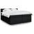 Vidaxl Box spring postelja z vzmetnico črn 200x200 cm blago