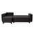 Atelier del Sofa Ugaona garnitura na razvlačenje Tloft Mini, 260 x 160 cm, Antracit