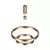 Braytron LED visilica BRY-LINA-PD-2540-OKRUGLA-ZLATNA-65W-3U1